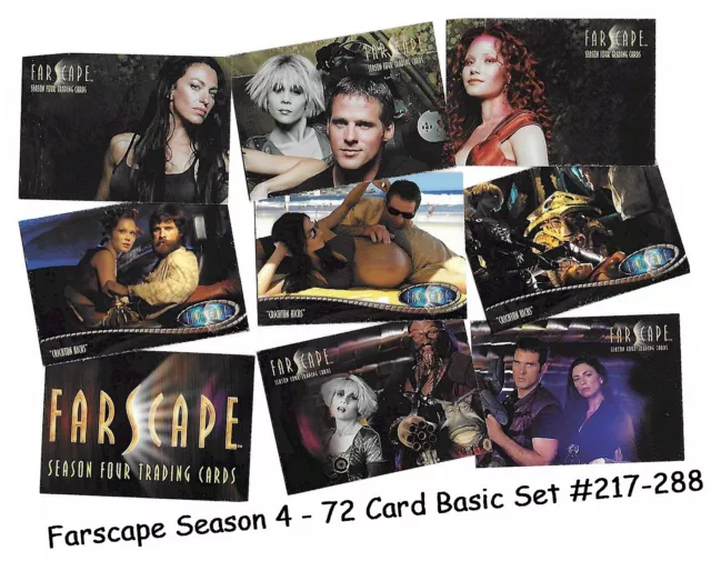 Farscape Season 4 (Four) - 72 Card Basic/Base Set - Cards #217-288 - 2003