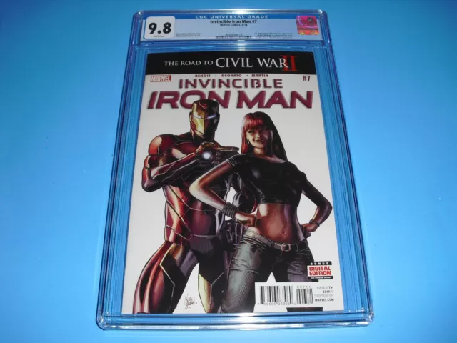 Invincible Iron Man #7 CGC 9.8 1st print from 2016! Marvel 1st Riri Williams H76
