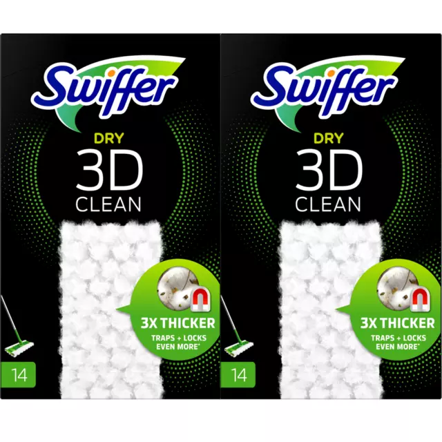 Swiffer Sec 3D Propre 2 x 14 Sol - Plumeaux