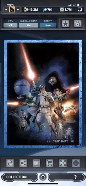 Topps Star Wars Digital Card Trader Blue Evolution: Comics The Star Wars Insert