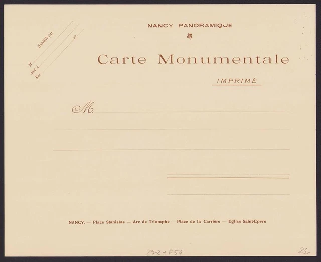 Riesen-CPA Nancy, Place Stanislas, Arc de Triomphe, Place de la Carriere, Eglis 2