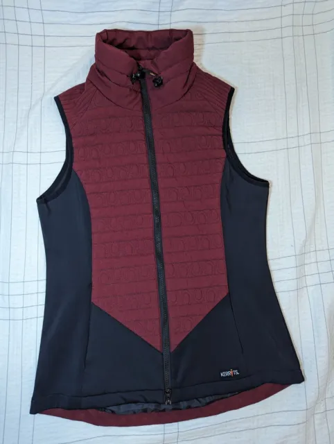 KERRITS On Track Quilted Riding Vest in Maroon/Red Sz Small | Womens Equestrian