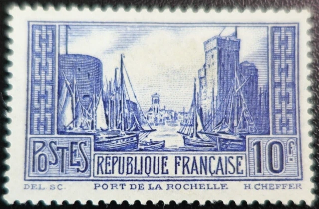 Frankreich Briefmarke Hafen Von La Rochelle N° 261 Art III neuer Stempel MH