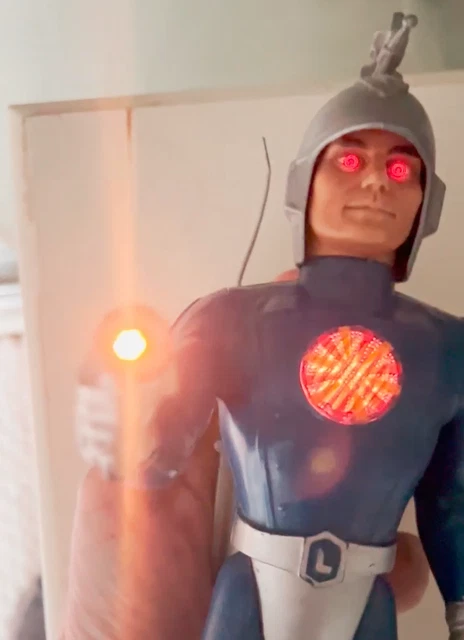 Figurine vintage 1967 Mattel CAPTAIN LASER 12 pouces majeur Matt Mason