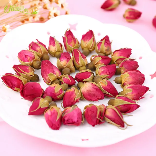 Chinese Flower Red Rose Bud Tea,Aroma Dry flowers, Floral Herbal Blooming Tea 3