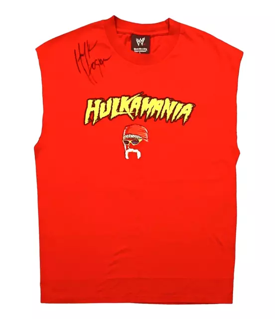 Wwe Hulk Hogan Signed Hulkamania Shirt With Hogan Hologram Coa Adult Large