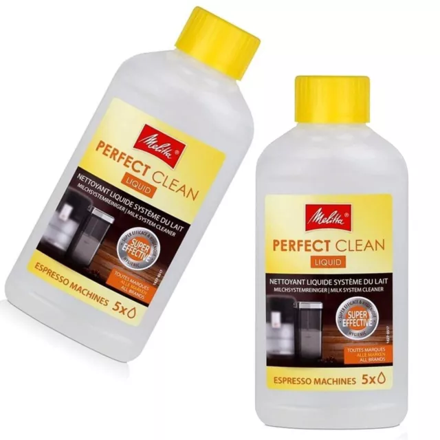 Perfect Clean Espresso And Milk Coffee Machine Cleaners 250ml Genuine Melitta x2