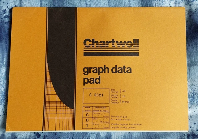 PAD CHARTWELL A4 Graph Paper Code 5521 Log 2 Cycles £6.50 - PicClick UK