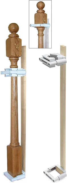 Safety Innovations No Hole Stairway Baby Gate Mounting Kit - Fits Posts from 2 3