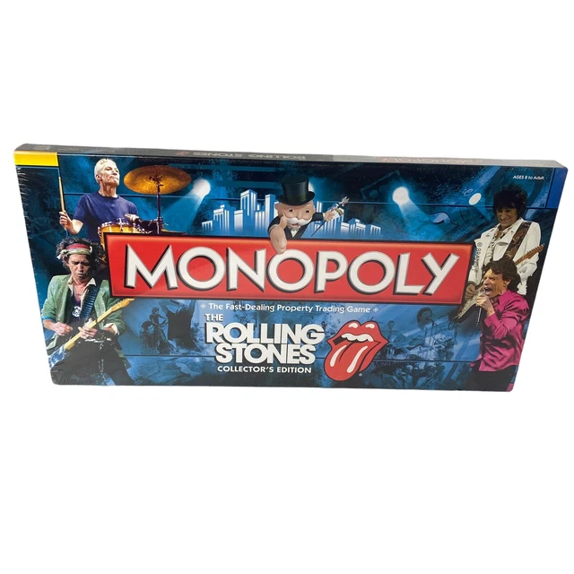 THE ROLLING STONES Monopoly Game Collector’s Edition New Factory Sealed