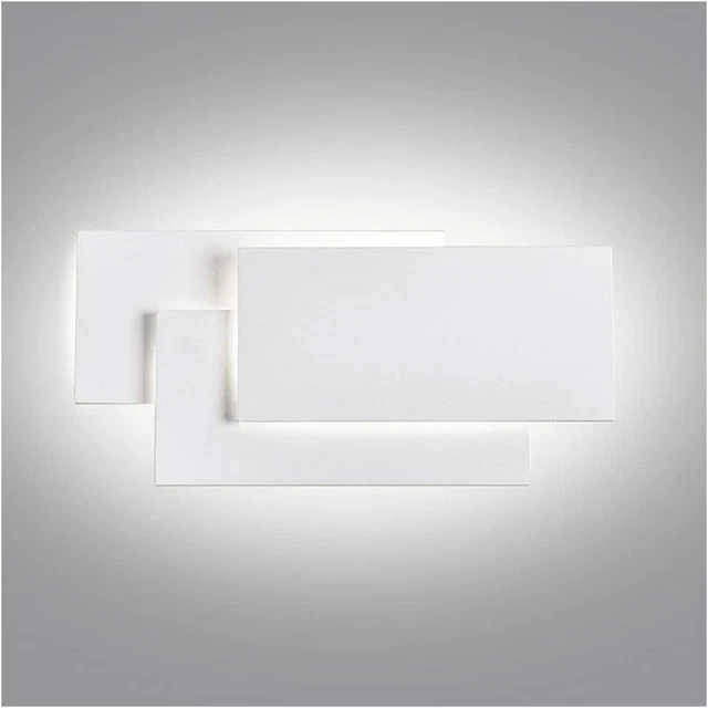 Applique Lampada 12W Da Parete Muro A Led Per Interno Moderno Bianco In Mettallo