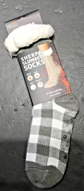 NWT Heat Trendz Sherpa Slumber Socks - One Size Fits All - Gray /Unisex