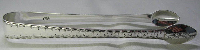GEORGIAN SILVER SUGAR TONGS Stephen Adams - 1801/02
