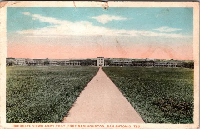 SAN ANTONIO, TX Bird's-eye View of Army Post Fort Sam Houston Postcard ...