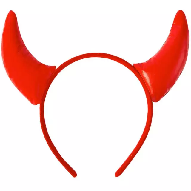 PVC Rot Teufel Hörner Halloween Stirnband Roter Kostüm Dämonen Ohren