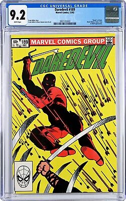 Daredevil #189 CGC 9.2 (Dec 1982, Marvel)  Frank Miller Story, "Death" of Stick