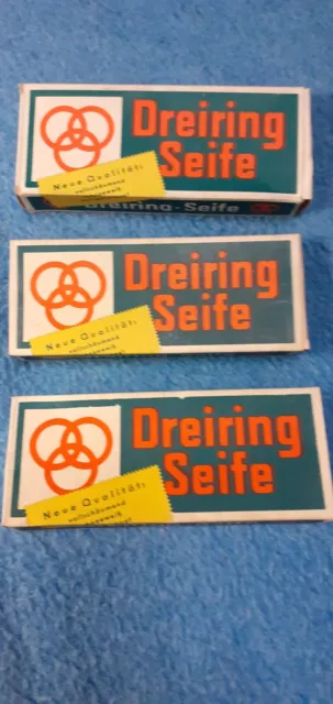 Alte Dreiring Seife 3 Packungen je 2 Seifen