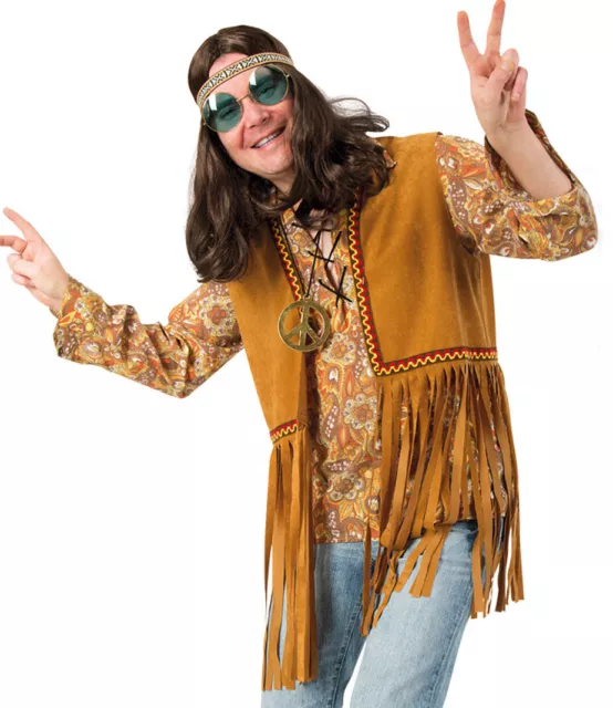 Kostüm-Set Hippie für Erwachsene, 4-teilig, Flower-Power, 60er Jahre 12989713F