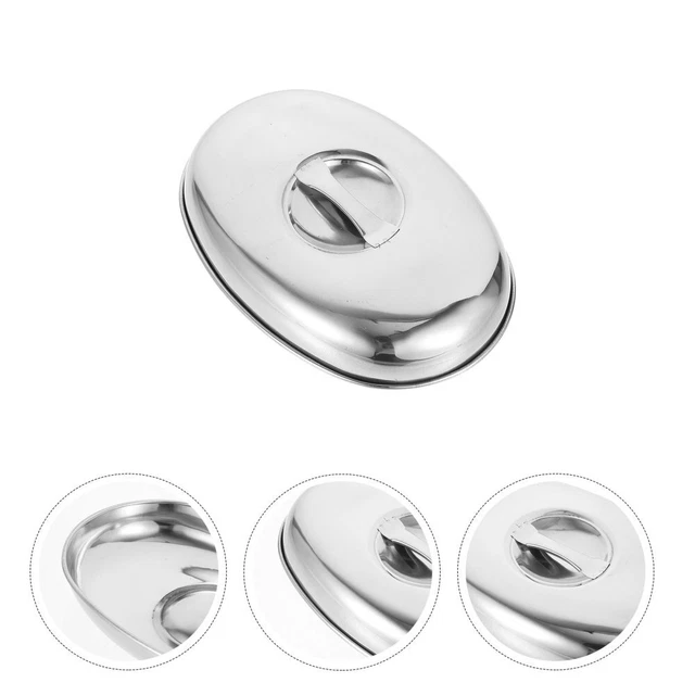 2 Coperchi In Acciaio Inox 14 Cm - Per Pentole, Barattoli E Contenitori, Con Manico Antiscottatura - Foto 2