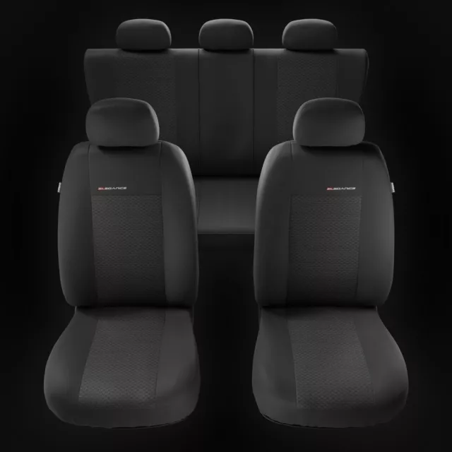 Fundas de asientos compatibles con Seat Leon (I, II, III) - Negro Gris - UNE-3 3