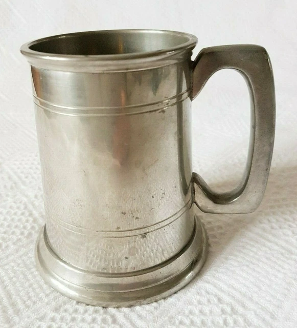 English Pewter Tankard Mug 1/2/Pint ~ Made in Sheffield ~ Vintage
