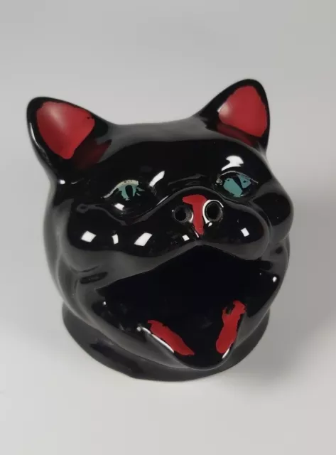 Vintage Australian Pottery Wembley Ware Black Cat Ashtray Good Condition