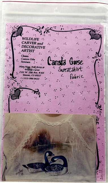 NUEVO 1989 Mary Hegg Canadá Gansos Tela Decorativa Patrón de Pintura De colección 11617