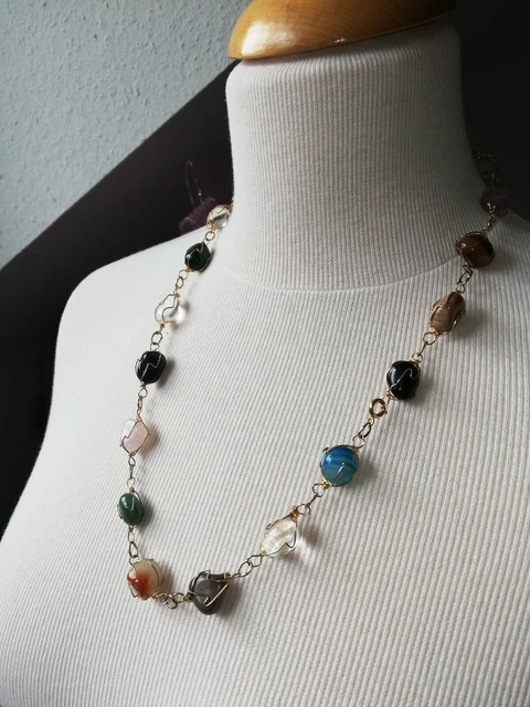 Magnifique pendentif en pierre naturelle quartz rose - Montres & Bijoux