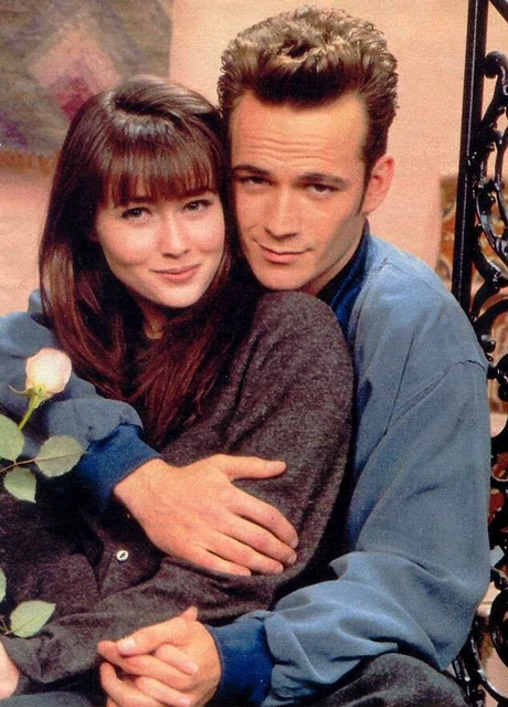 Beverly Hills 90210 Luke Perry Shannen Doherty   8x10 Glossy Photo