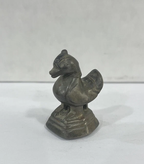 Vintage Dragon Rooster Duck Asia Antique Opium Weight  Bronze China 2.9 OZ