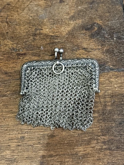 ANCIEN PORTE MONNAIE Napoléon III Décor Blason Armoirie à Restaurer EUR