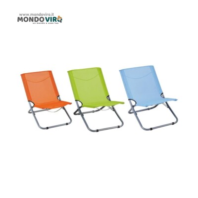 Tidyard Sedie 4 pz Pieghevoli da Spiaggia in Plastica,Spiaggina Sedia Pieghevole in Plastica Piscina Spiaggia Mare Blu 