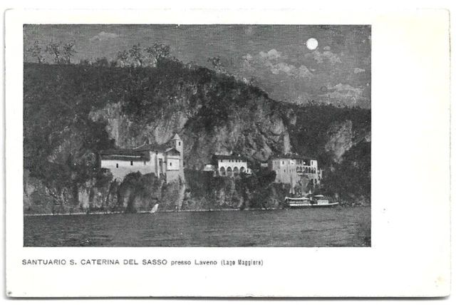 CARTOLINA DI VERBANIA ,LAVENO - S.CATERINA DEL SASSO- LAGO MAGGIORE 1900 Ca.