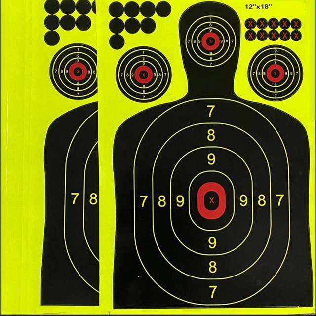 10X PAPER TARGET Shooting Range Paper Silhouette Targets Silhouette £11