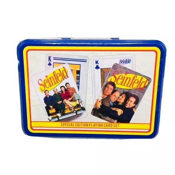 Seinfeld Special Edition Playing Card Set in Tin 2 Unique & Distinctive Decks
