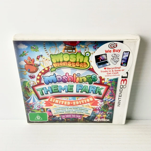 MOSHI MONSTERS MOSHLINGS Theme Park Nintendo 3DS Tested Working moshi-monsters-moshlings-theme-park-nintendo-3ds-tested-working