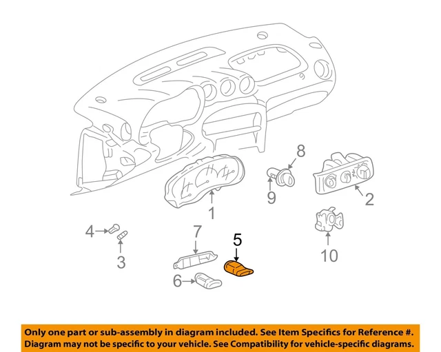 Pontiac GM OEM 99-05 Grand Am-Hazard Avertissement Interrupteur 10359039