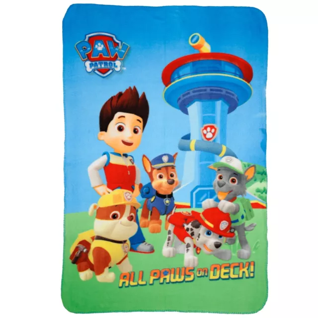 Paw Patrol Couverture Plaid 100x140cm En Polar Fleece Blanket Tout Paws On Deck