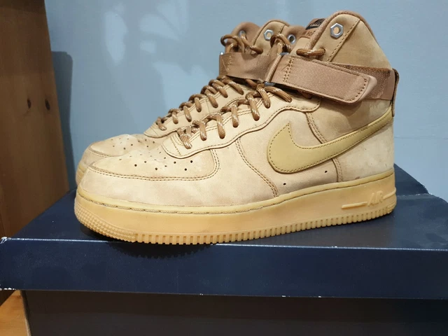 NIKE AIR FORCE 1 lino HI marrone chiaro taglia UK 10 EUR 100 19 PicClick IT