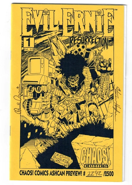 Evil Ernie Resurrection Ashcan #1 (Chaos Comics 1993) Signed Pulido & Hughes