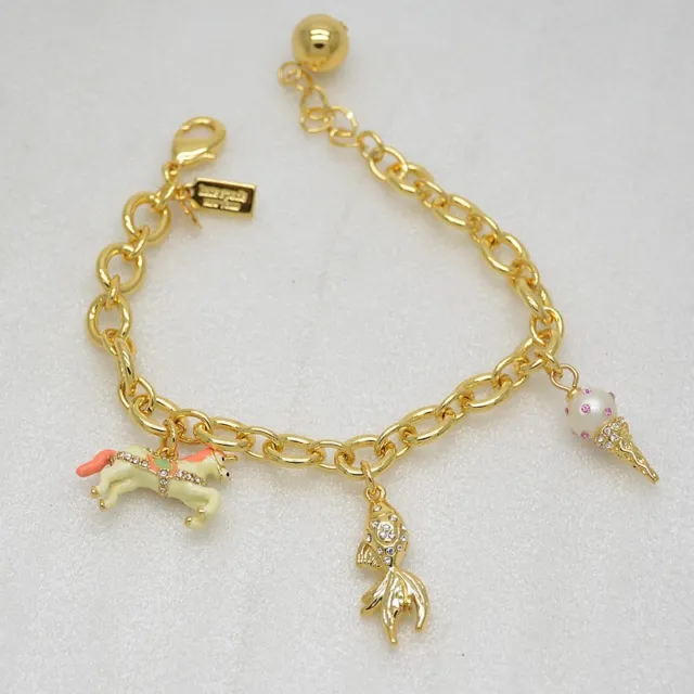 Kate Spade unicorn horse bangle gold fish ice cream cone bracelet for girl women