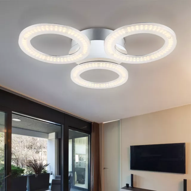 30 Watt LED Decken Beleuchtung Chrom Diele Deckenlampe Esszimmer Büro Living-XXL