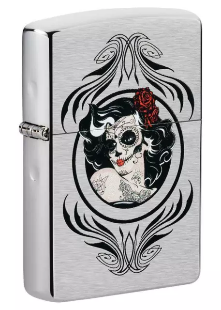 Zippo Windproof La Catrina, Day Of The Dead Girl Lighter 49253, New In Box