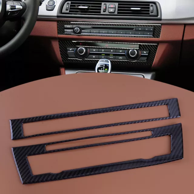 Carbon Fiber Interior CD Panel Cover Trim Fit For BMW 5 Series F10 2011-2017 Use