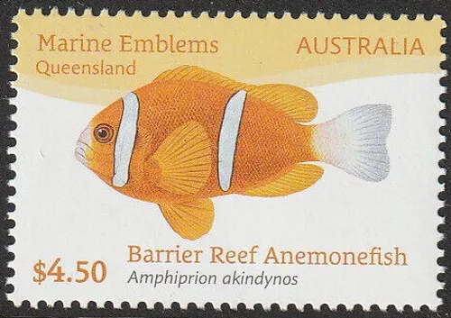 2024 $4.50 'Barrier Reef Anemonefish' QLD Marine Emblem Stamp:Muh