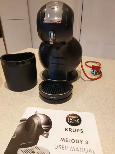 Nescafe Dolce Gusto Krups Melody KP2100 Single Serve Black Coffee Maker &  Manual
