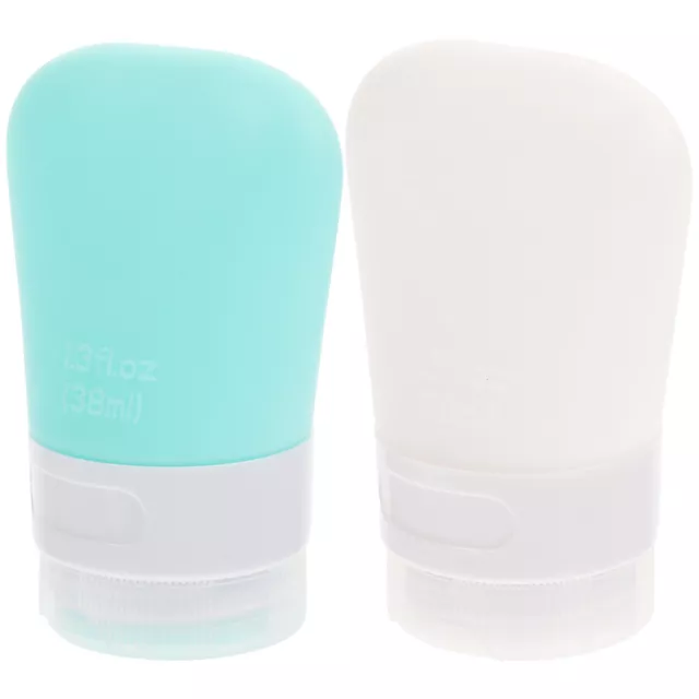 2 Pcs Bouteille De Gel Silice Silicone Voyage Distributeur Récipient