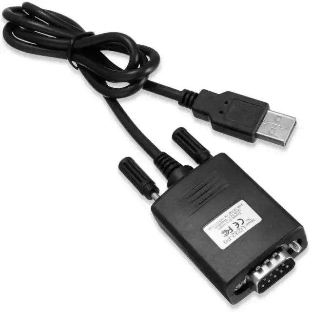 Cavo Adattatore da USB 2.0 a RS-232 9 Pin M/M 0.8m Seriale per Modem Switch Nero