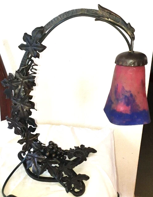 Lampe Art Déco Fer forgé Muller