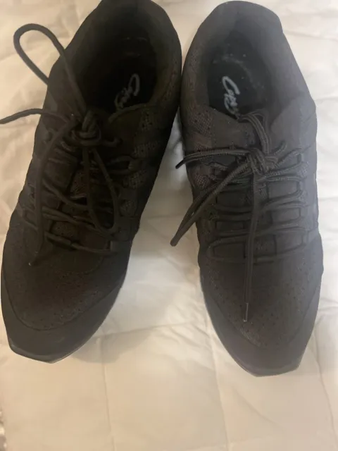 Capezio Black Canvas Split Sole Dance Sneaker Shoe Size  10.5